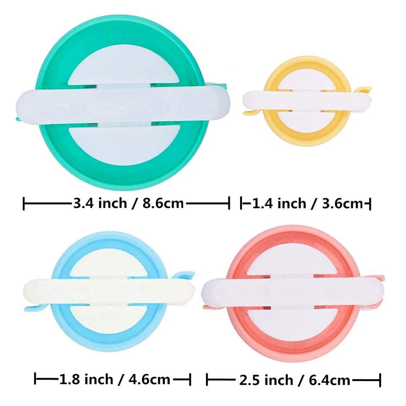 RRigo Pom Pom Maker, 4 Sizes Pompom Maker Tool Set for Fluff Ball Weave DIY Wool Yarn Knitting Craft Project for Knitting Lover +10PS Knitting Stitch Markers+10PS Plastic Needles+1PS Scissors - Image 2